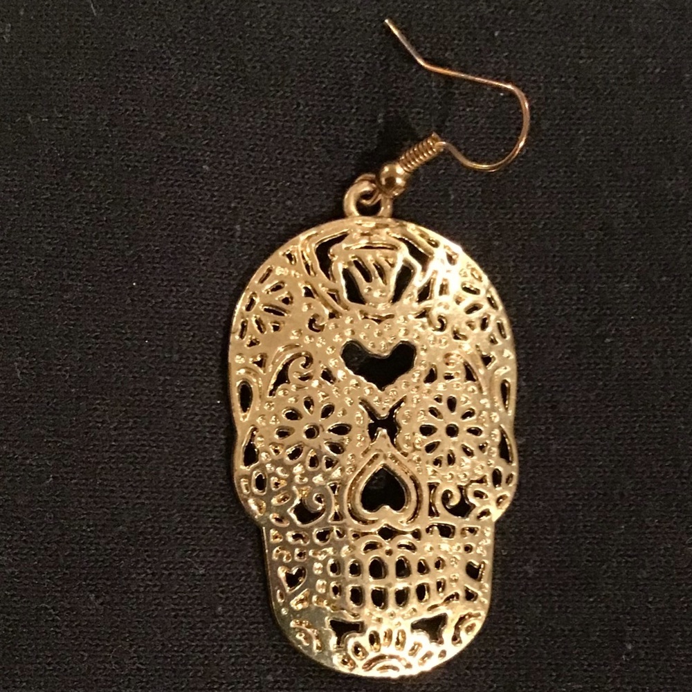 Skull Earrings Sugar Candy Day of the Dead Halloween